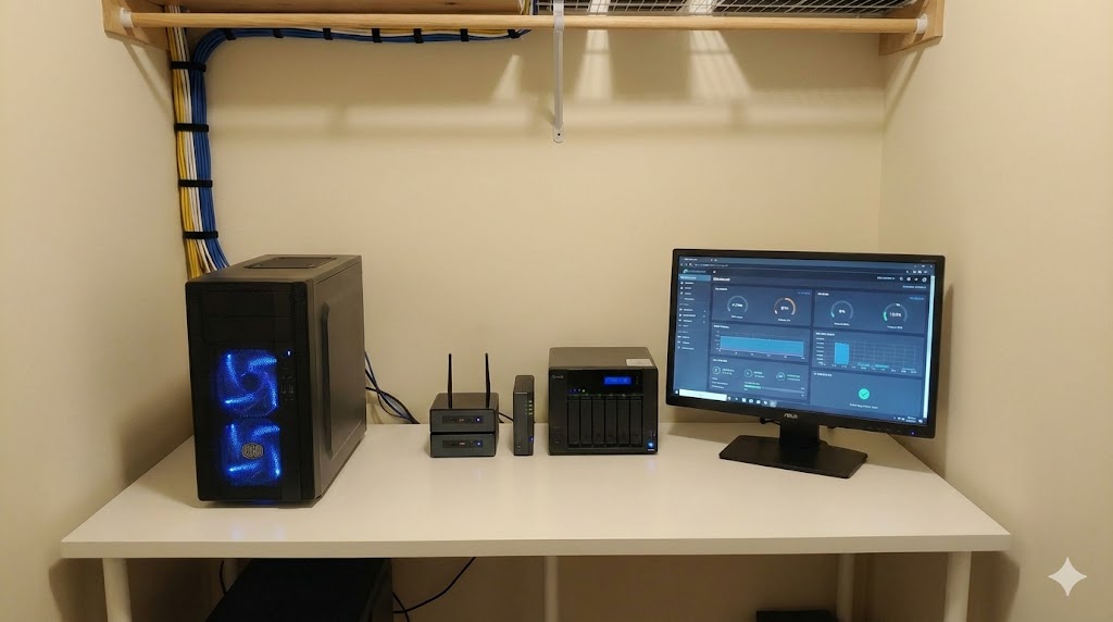 Image d'illustation d'un Homelab généré par Intelligence Artificielle.